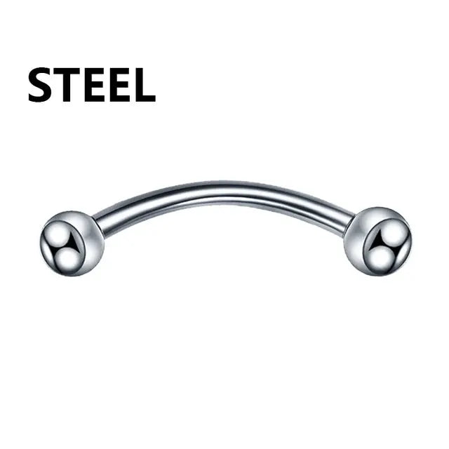 Stainless Steel Horseshoe Fake Nose Ring C Clip Septum Lip Hoop 1Pc For Women Men Jewelry