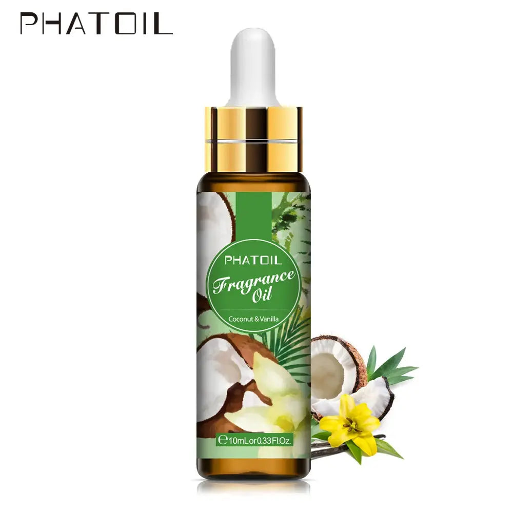 Phatoil Coffee Coconut Vanilla Fragrance Essential Oil Diffuser 10ml With Dropper White Musk Orchid Magnolia Marigold