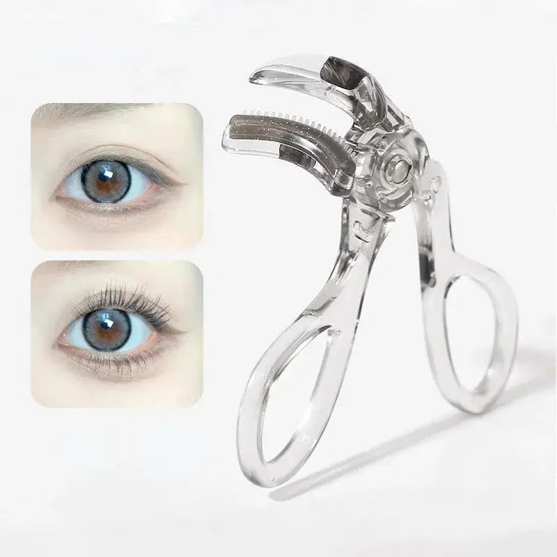 Dual Type Eyelash Curler With Comb Wide And Partial Clip Options Waterproof Long Lasting Natural Curl Unisex Certified