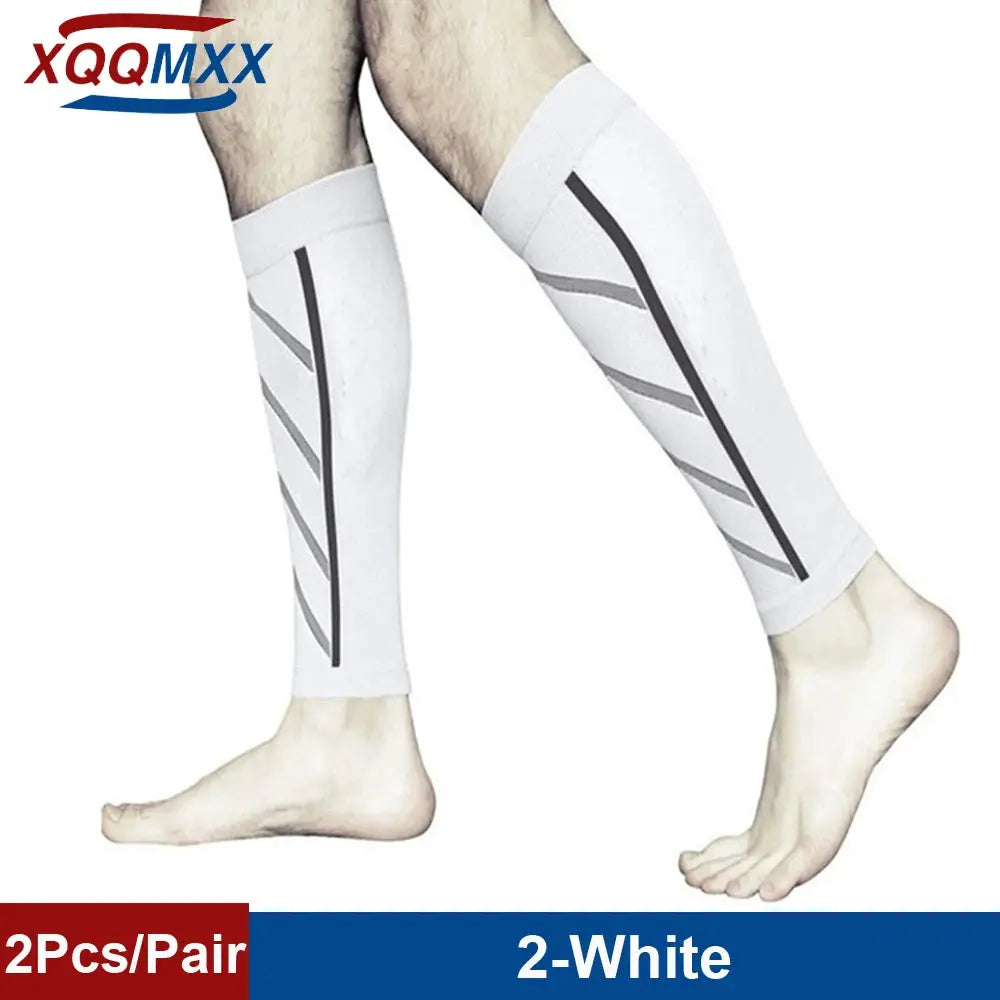 Compression Calf Sleeves For Men And Women 20 To 30 MmHg Footless Shin Splint Relief For Running Cycling