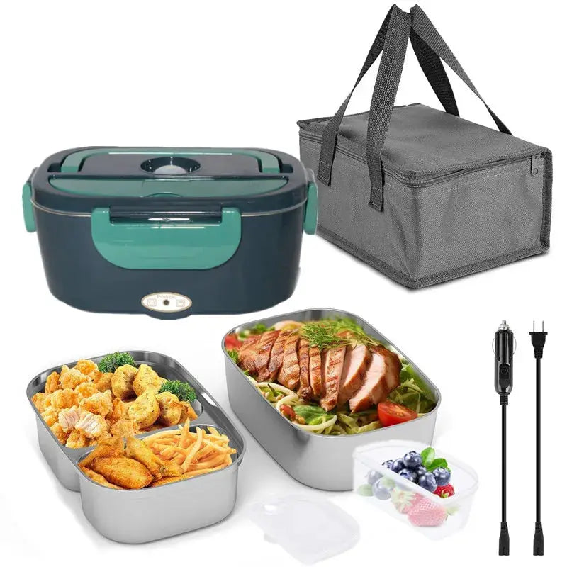Homefish 1.8L Electric Lunch Box 75W Fast Heating Car And AC Heating Travel Office Home Use Gift With Insulated Handbag