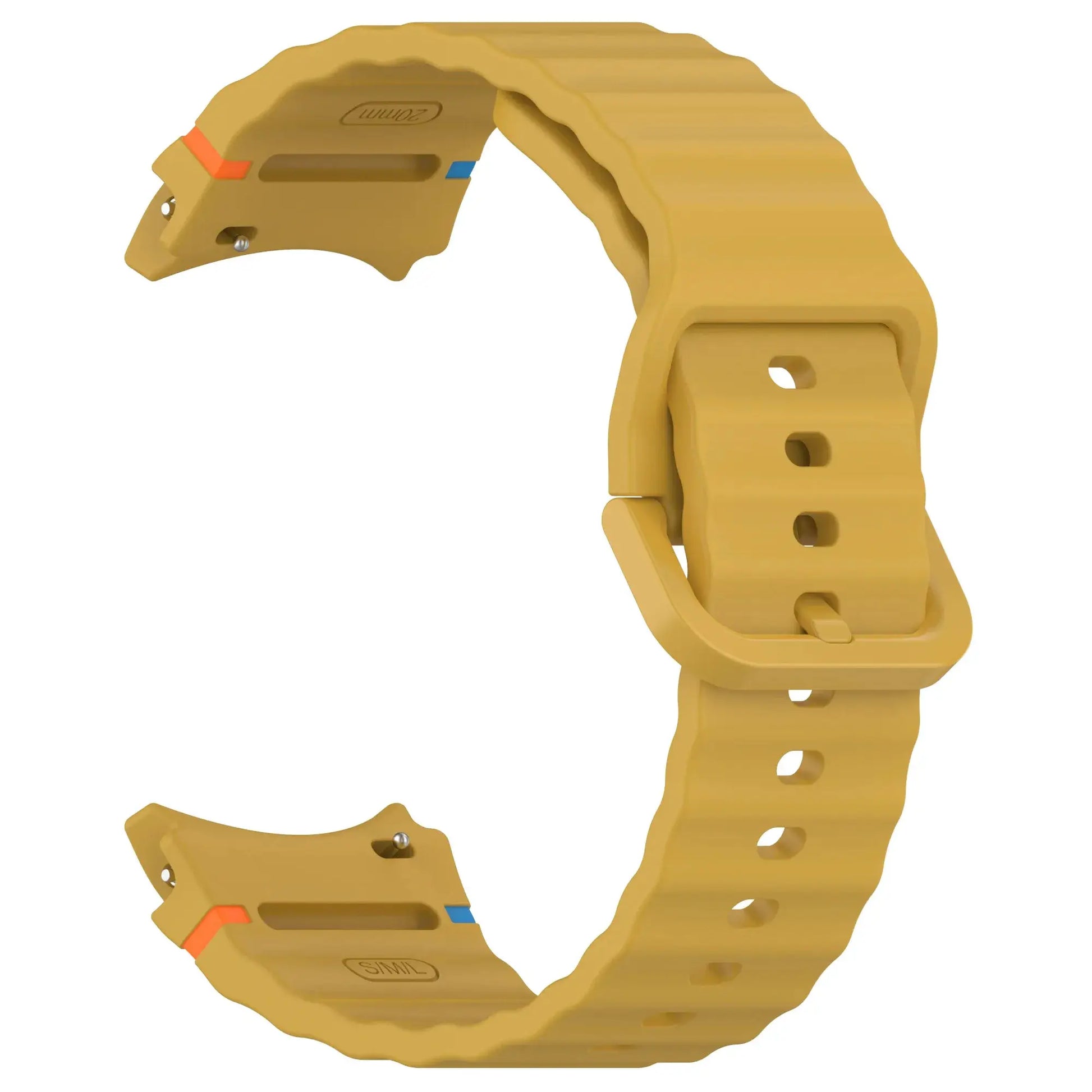 Samsung Galaxy Watch silicone sport strap, yellow, two-piece set for 44mm/40mm watches