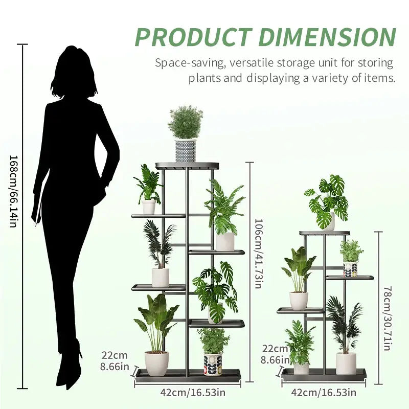 Iron Flower Plant Stand With Four To Six Layers Plant Holder Storage Shelf Pot Rack Organizer For Home Decor