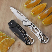 Folding Pocket Knife Stainless Steel Survival Tool for Hunting Camping Fishing Portable Keychain Outdoor Gear