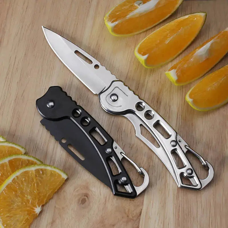 Folding Pocket Knife Stainless Steel Survival Tool for Hunting Camping Fishing Portable Keychain Outdoor Gear