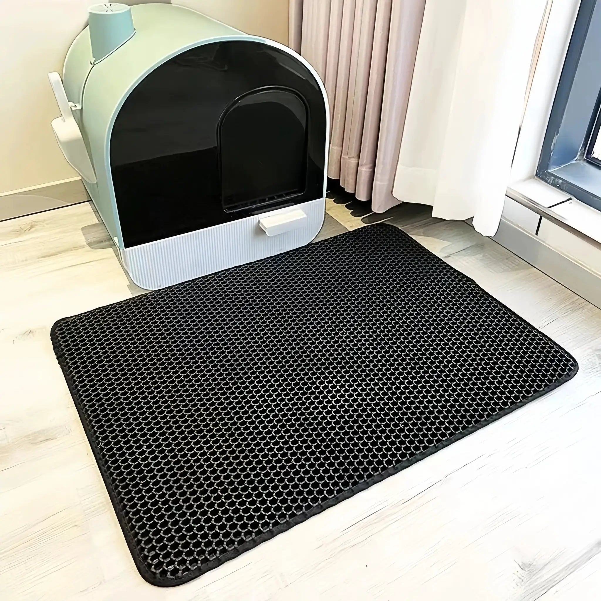 Large EVA Cat Litter Mat Double Layer Waterproof Non Slip Washable Cat Toilet Mat For Litter Box