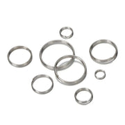 50 Pieces Key Ring Connectors For DIY Keychain Making Findings Rhodium Plated Iron Alloy Round