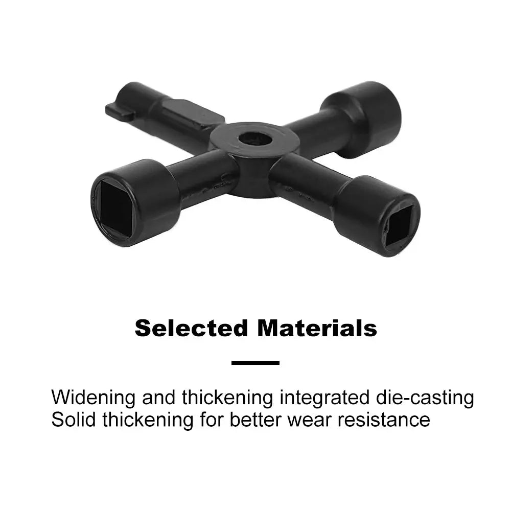 Portable 4 In 1 Hand Screwdriver Socket Water Meter Key Valve Wrench Tool For Home Repair And DIY