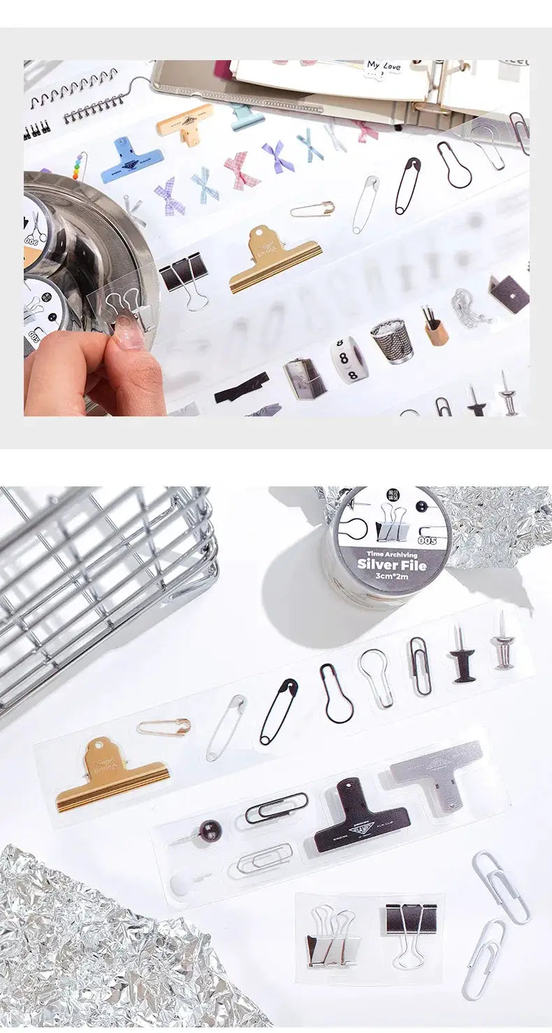 Simples Market decorative adhesive tapes set for memory keeping and junk journaling; Japanese masking tapes and scrapbooking stickers