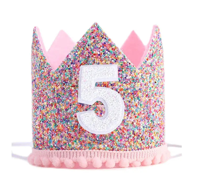 First Birthday Crown Hat For Kids Pink Party Decor Cute Birthday Party Hat For Boys And Girls