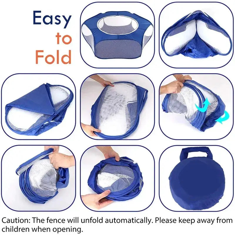 Portable Transparent Small Pet Cage Tent Playpen For Dogs Cats Hamsters Rabbits Guinea Pigs Open Folding Yard Fence