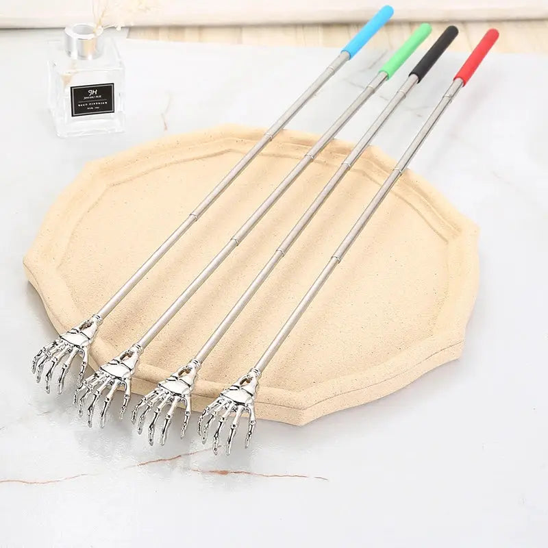 Stainless Steel Telescopic Back Scratcher Massager Extendable Itch Relief For Relaxation And Health