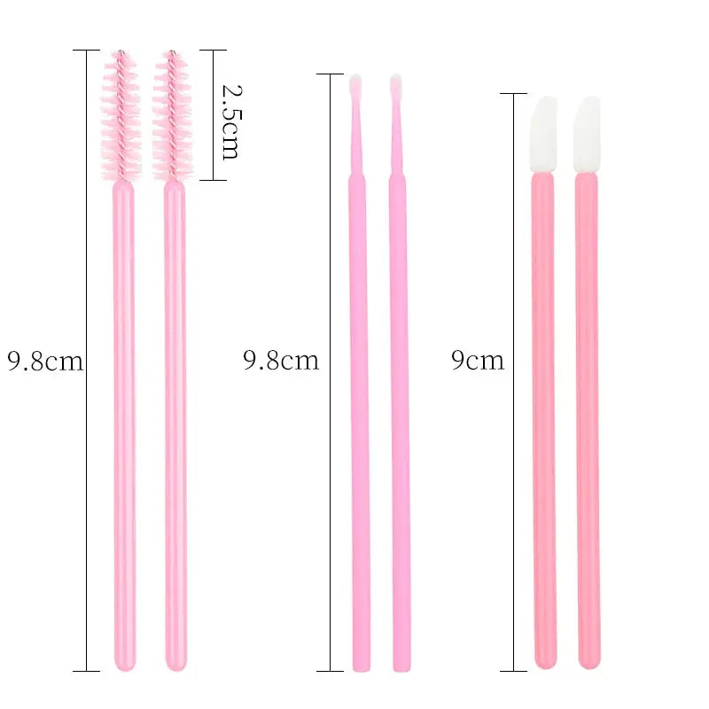 LashCraft 200 Piece Eyelash Extension And Makeup Set With Lash Removal Micro Brush And Lipline Brush