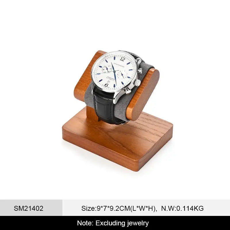 WoodTen Solid Wood Watches Display Stand Elegant Jewelry Organizer For Watches Necklaces Bracelets Bangles