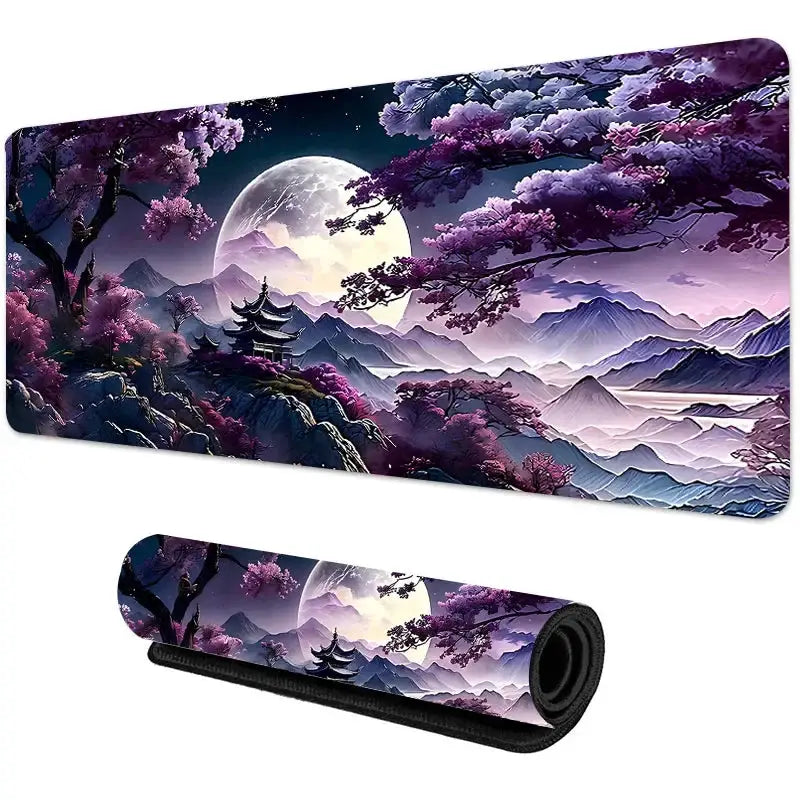 Sakura Scenery Large Extended Anti Slip Rubber Gaming Mouse Pad Desk Pad For Office And Gaming