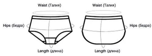 Panties 3-piece cotton high-waist women's underwear, breathable soft fabric