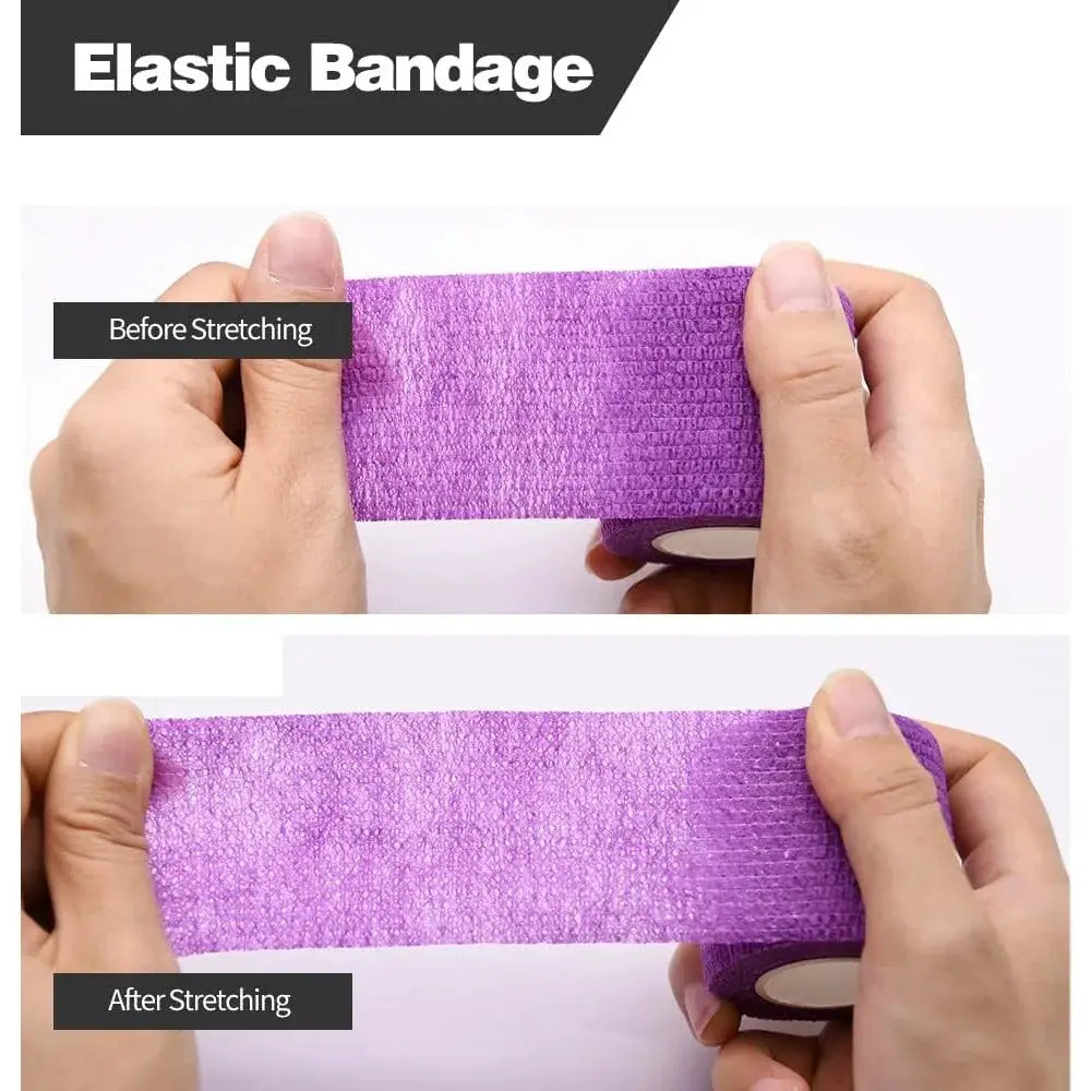 Colorful Self Adhesive Elastic Bandage Wrap Elastoplast for Knee Finger Ankle Palm Sports Injury Aid Kit Pet Tool