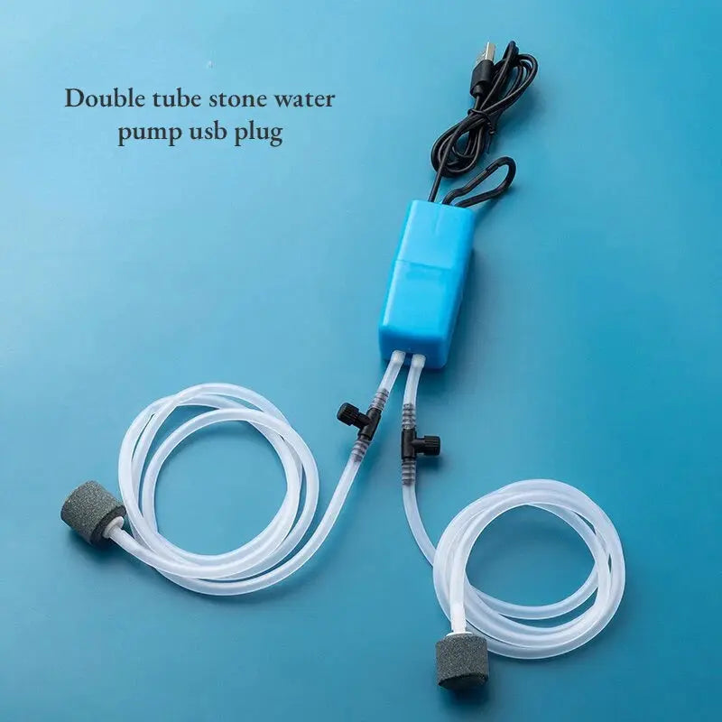 Mini USB Aquarium Air Pump Kit With Air Stone Silent High Energy Efficient Oxygenation For Fish Tanks And Portable Use