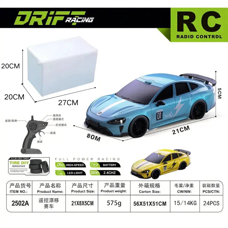 Limited Edition RC Drift GT3 RS 1 To 24 Scale High Speed Remote Control Car Gift For Kids 14 Up