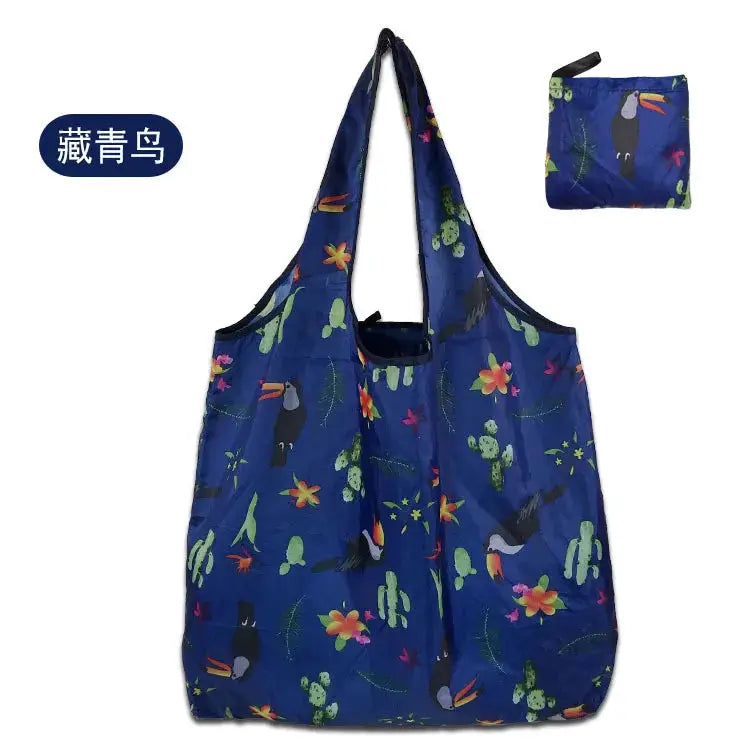 EcoCarry Large Foldable Reusable Tote Bag Made From 190T Polyester For Grocery Shopping Beach Storage