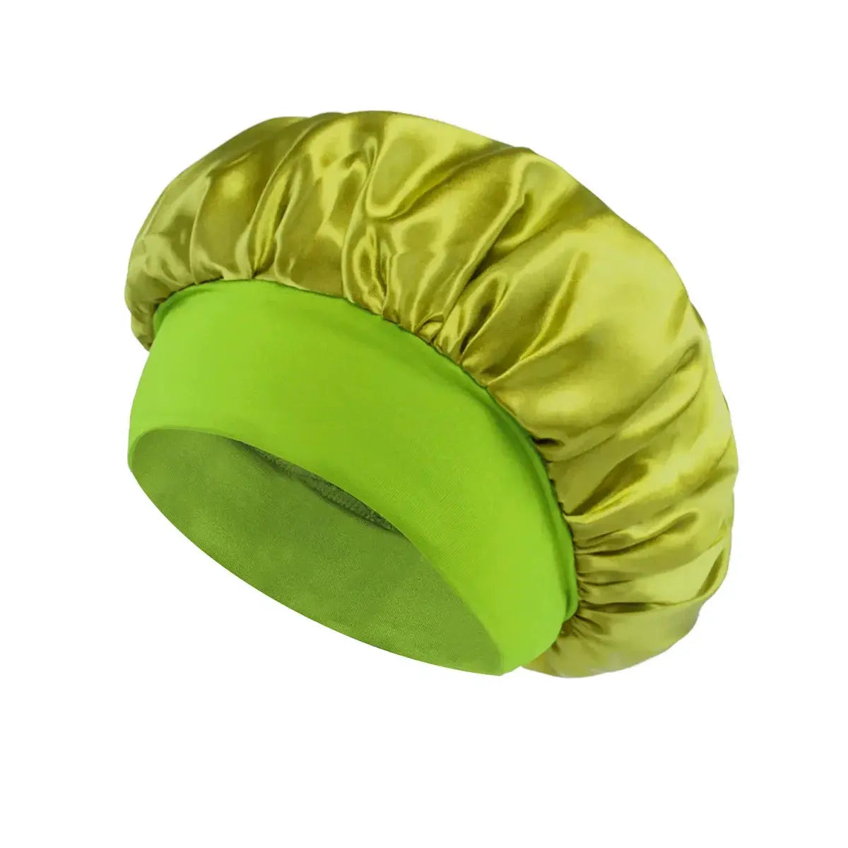 SilkGuard Satin Bonnet For Women With Wide Brim Sleep Hat And Elastic Band For Hair Protection
