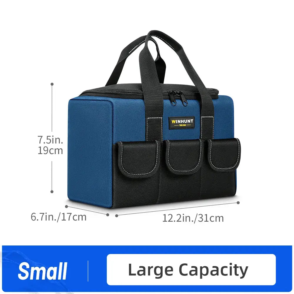 ProGear Heavy Duty Wide Mouth Tool Bag With Pockets Durable Oxford Cloth Organizer For Easy Tool Storage