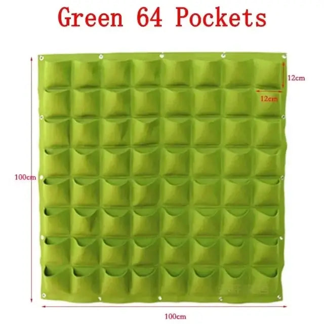 Wall Hanging Pockets Planting Bags Vertical Garden Planter Indoor Outdoor Use Home Decor Grow Bags