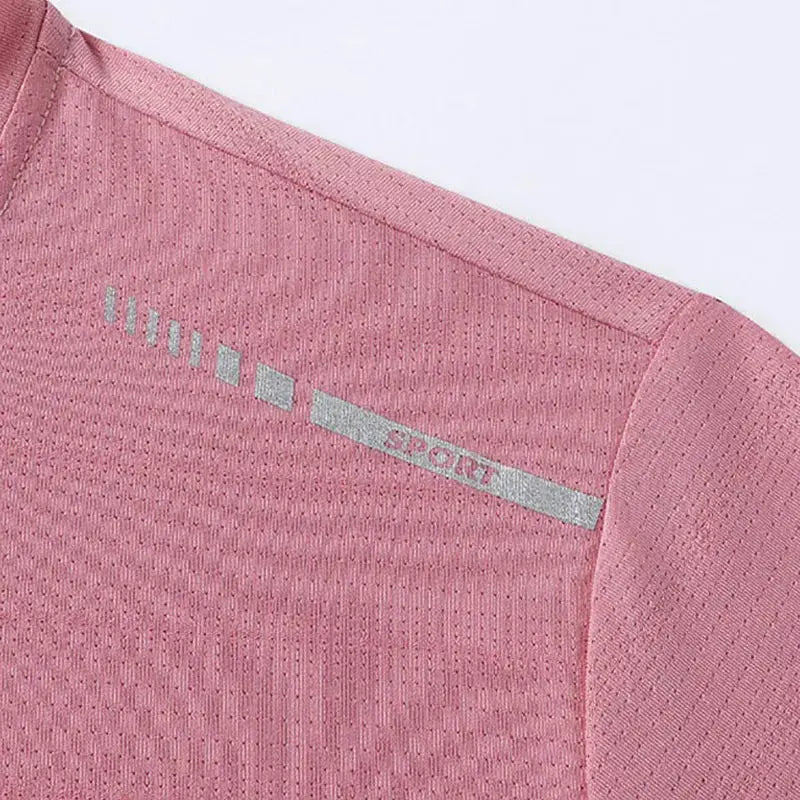Women Reflective Running Tee High Elastic Breathable Quick Dry Ice Silk Summer Active Top Short Sleeve