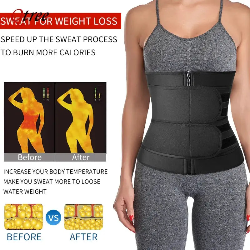 Qtree Plus Size Waist Trainer For Women Sports Girdle Corset Slimming Belt Firm Tummy Control Waist Shaping