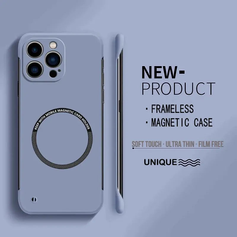 NovaCase Ultra Thin Matte Magnetic Frameless PC Case For iPhone 17 Pro Max 16 15 14 Plus Ultra Thin Protection