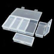 Clear Plastic Storage Organizer Box With 4 Adjustable Dividers For Craft And Sewing Supplies Removable Compartments
