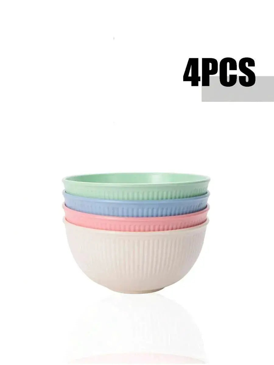 4 To 11 Piece Plastic Bowl Set Reusable And Durable For Camping Picnics Kitchen Microwave And Dishwasher Safe