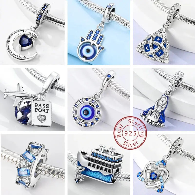 Original 925 Silver Charms Beads For Pendant Charm Bracelet Dangle For Women DIY Fine Jewelry Making Hot Sale