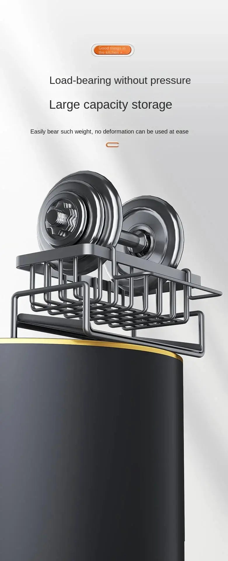 Stainless steel sink drainage rack for dishware and sponge storage