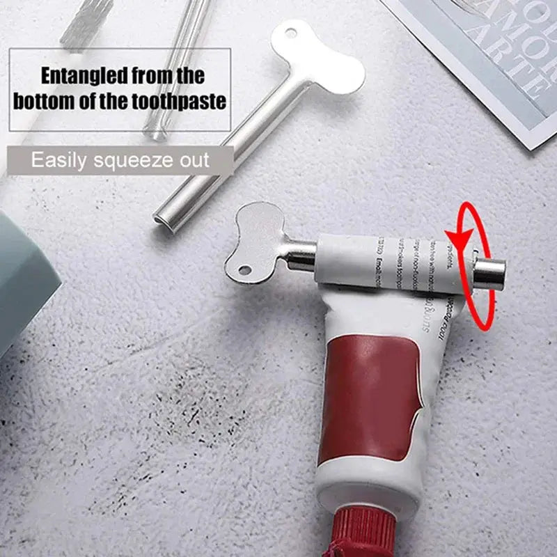 5Pcs Stainless Steel Toothpaste Squeezer And Facial Cleanser Squeezer Set Metal Tube Tools For Bathroom