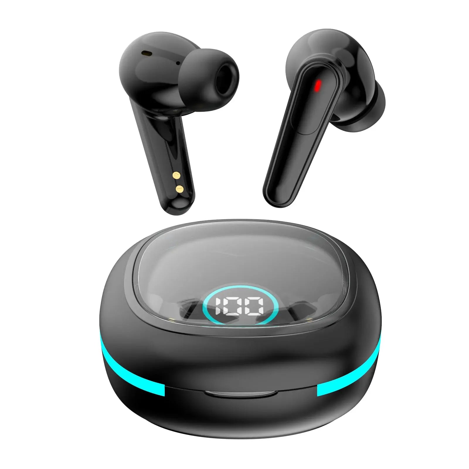 Plus50 ANC+ENC true wireless earphones by Simples Market with LED display and charging case