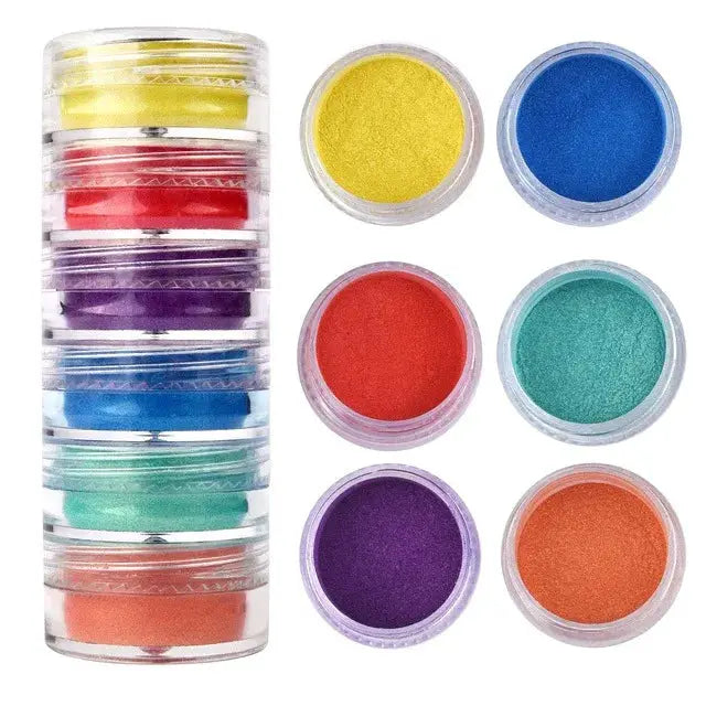 Crystal Clear Epoxy Resin Kit With Six Color Mica Powder And AB Glue For DIY Jewelry Making Nail Art Soap Casting Crafts