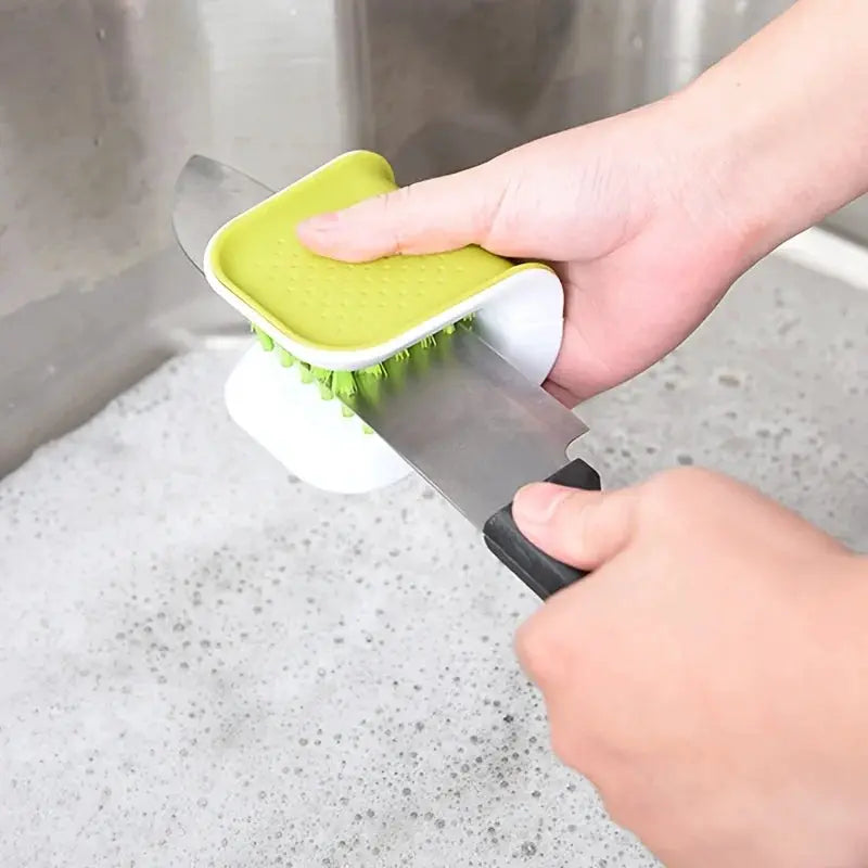 AutoGleam Car Interior Seat Belt Cleaning Brush Dual Sided U Shaped Tray Diamond Sponge Reaches Tight Crevices