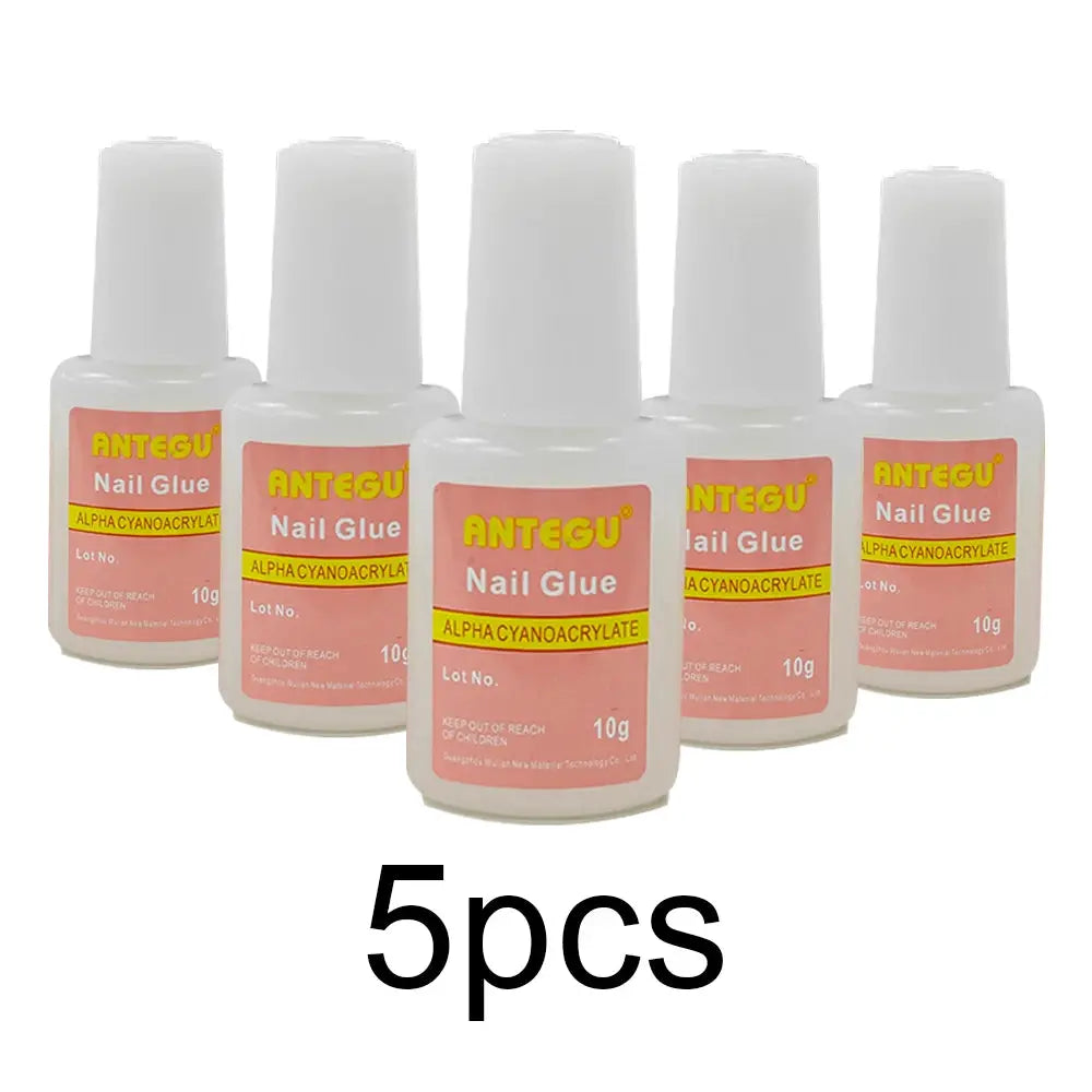 NailPro Clear No Wipe Nail Glue For Acrylic Nails Gel Nails Rhinestones And Press On Nails Fast Drying Strong Adhesion