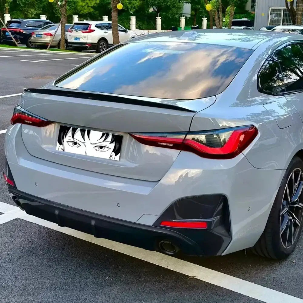 Rear trunk spoiler, black ABS car accessory 1.2m universal by Simples Market