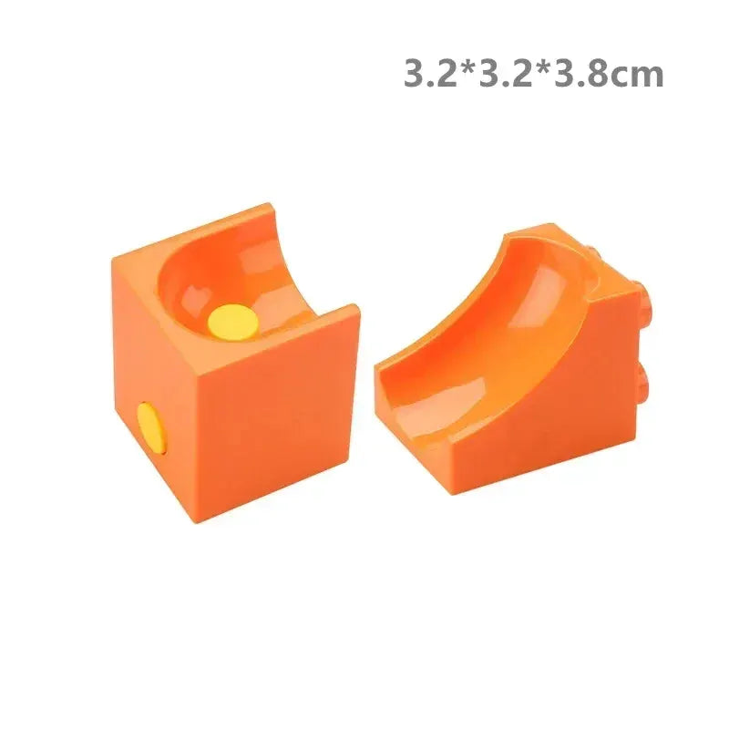 Big Size Building Blocks Marble Race Run Maze Educational Toy For Kids With Large Bricks And Ball Chute Giraffe Gift
