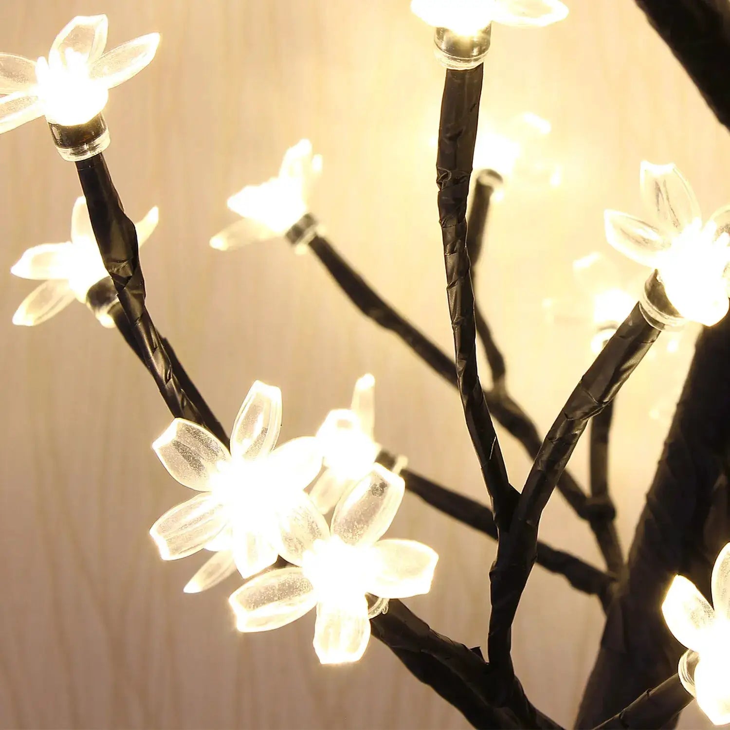 Cherry Blossom LED Bonsai Tree Lamp 17 Inch USB Powered Tabletop Light for Home Decor