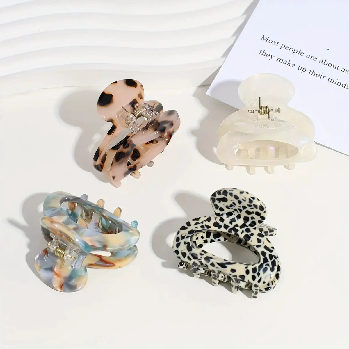 Elegance Hair Small Oval Claw Clip Acetate Secure Grip For Women Elegant Sophisticated Style