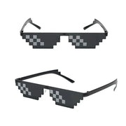 Mosaic Pixelated Sunglasses Unisex Party Vintage Eyewear For Men Women Cool Funny Shades