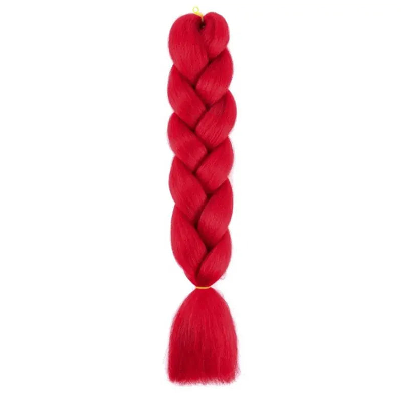 24 Inch Synthetic Long Box Braiding Hair Extensions Yaki Straight Texture For Women Dreadlocks
