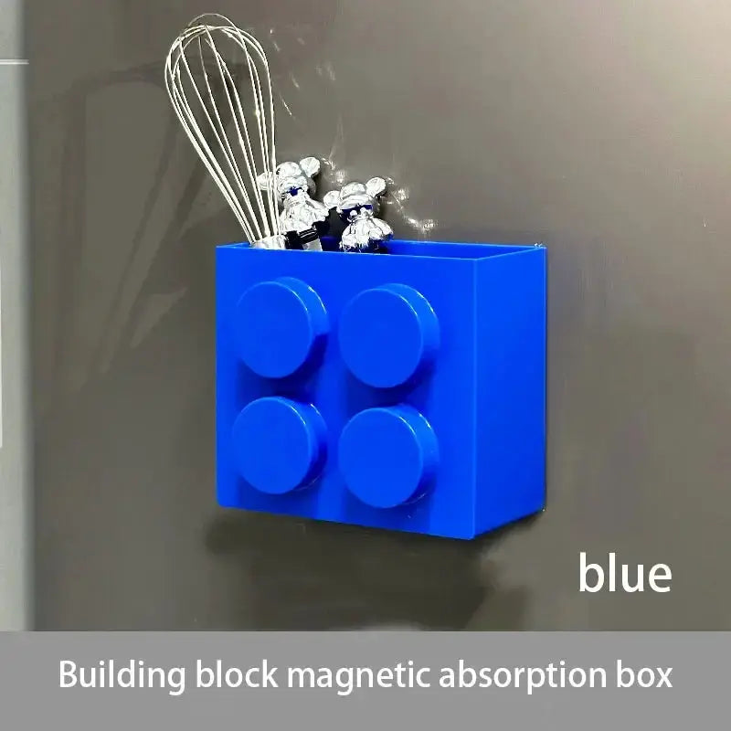 Magnetic Wall Mounted Narrow Edge Kitchen Storage Rack For Cling Film Straws And Refrigerator Side Organization