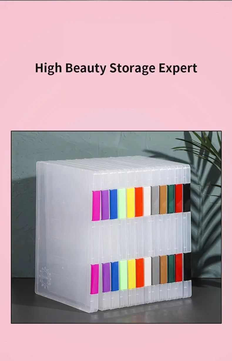 Simples Market 1PC transparent A4 plastic file box with double-layer design and colored index tabs