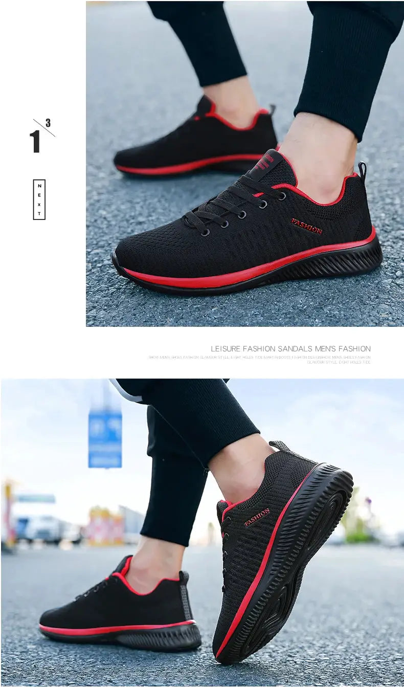 Mens Lightweight Running Shoes Breathable Comfortable Walking Sneakers