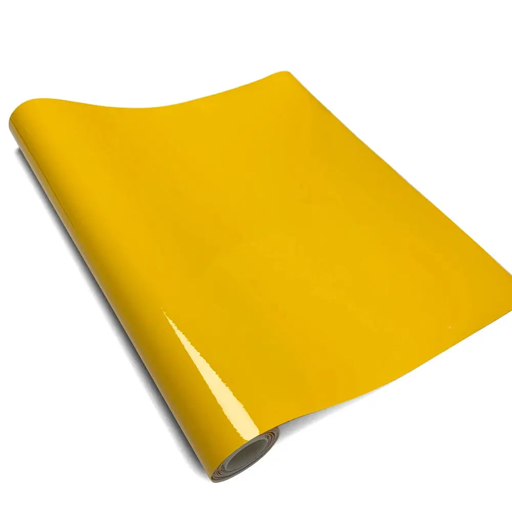 Glossy yellow car wrap vinyl sheet roll by Simples Market, waterproof auto styling film