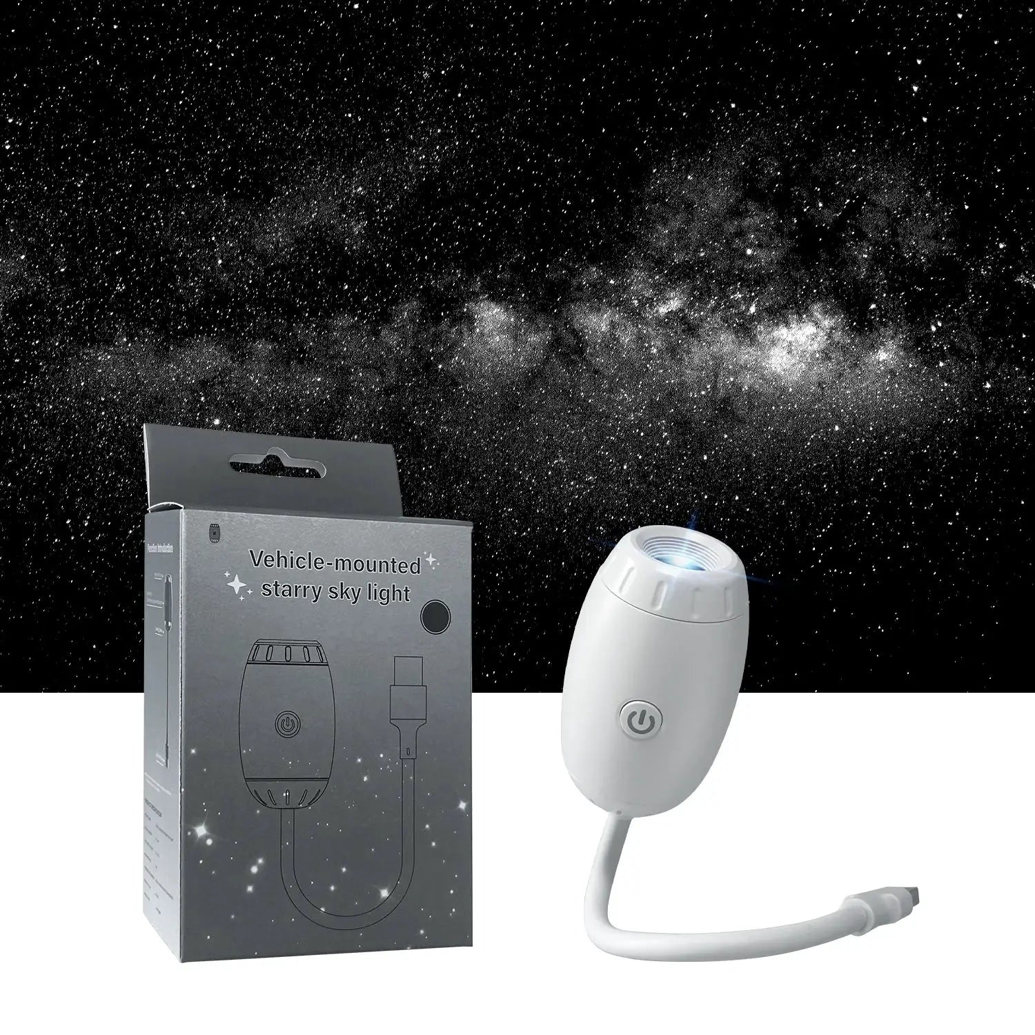 USB Car Atmosphere Projector Light Starry Sky Saturn Galaxy Ambience